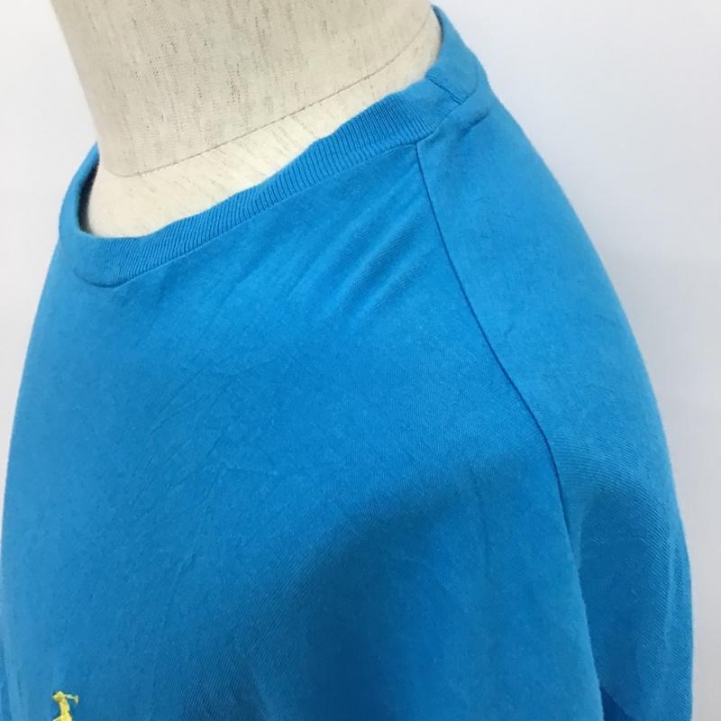 ポロラルフローレン POLO RALPH LAUREN Tシャツ 半袖 半袖カットソー 半袖Tシャツ 無地Tシャツ L 無地 X ワンポイント 青 / ブルー /  メンズ USED 古着 中古 10094274