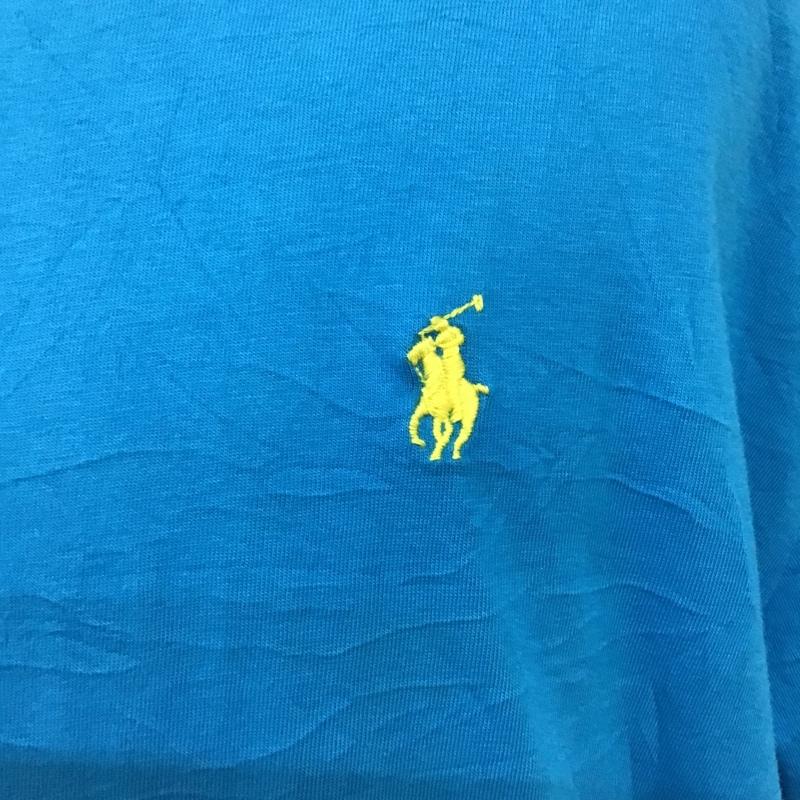 ポロラルフローレン POLO RALPH LAUREN Tシャツ 半袖 半袖カットソー 半袖Tシャツ 無地Tシャツ L 無地 X ワンポイント 青 / ブルー /  メンズ USED 古着 中古 10094274