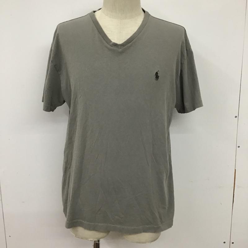 ポロラルフローレン POLO RALPH LAUREN Tシャツ 半袖 Vネックカットソー 半袖カットソー Tシャツ 無地 M ロゴ、文字 X ワンポイント X 無地 灰 / グレー /  メンズ USED 古着 中古 10094288