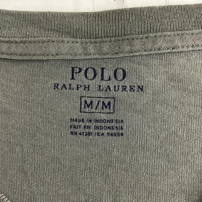 ポロラルフローレン POLO RALPH LAUREN Tシャツ 半袖 Vネックカットソー 半袖カットソー Tシャツ 無地 M ロゴ、文字 X ワンポイント X 無地 灰 / グレー /  メンズ USED 古着 中古 10094288