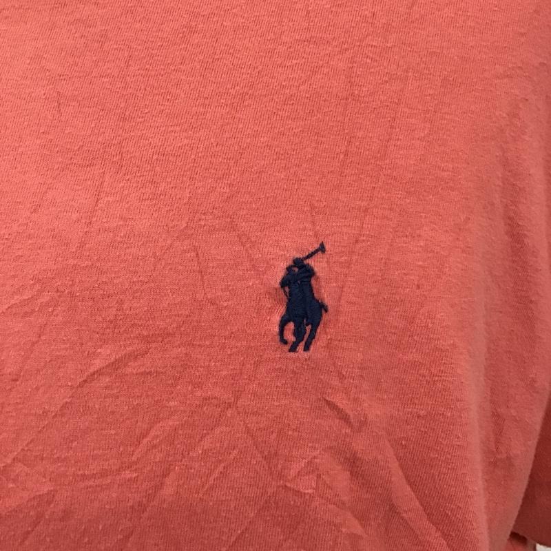 ポロラルフローレン POLO RALPH LAUREN Tシャツ 半袖 半袖カットソー 半袖Tシャツ 無地Tシャツ M 無地 X ロゴ、文字 赤 / レッド /  メンズ USED 古着 中古 10094291