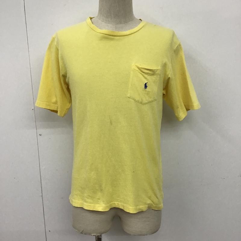 ポロバイラルフローレン Polo by RALPH LAUREN Tシャツ 半袖 半袖カットソー 半袖Tシャツ 無地Tシャツ L 無地 黄 / イエロー /  メンズ USED 古着 中古 10094294