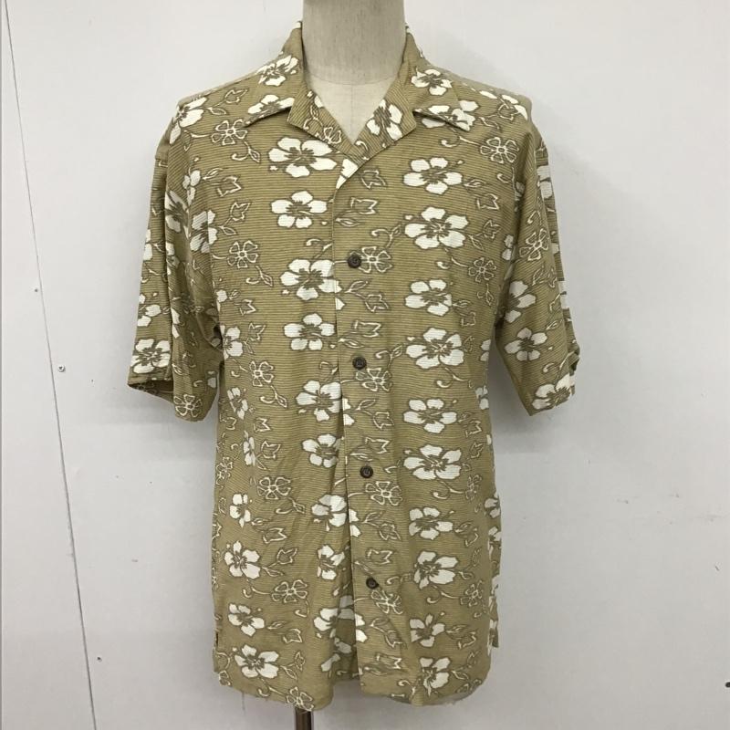 古着 USED シャツ、ブラウス 半袖 S 総柄 ベージュ / ベージュ / X 白 / ホワイト /  メンズ USED 古着 中古 10094300