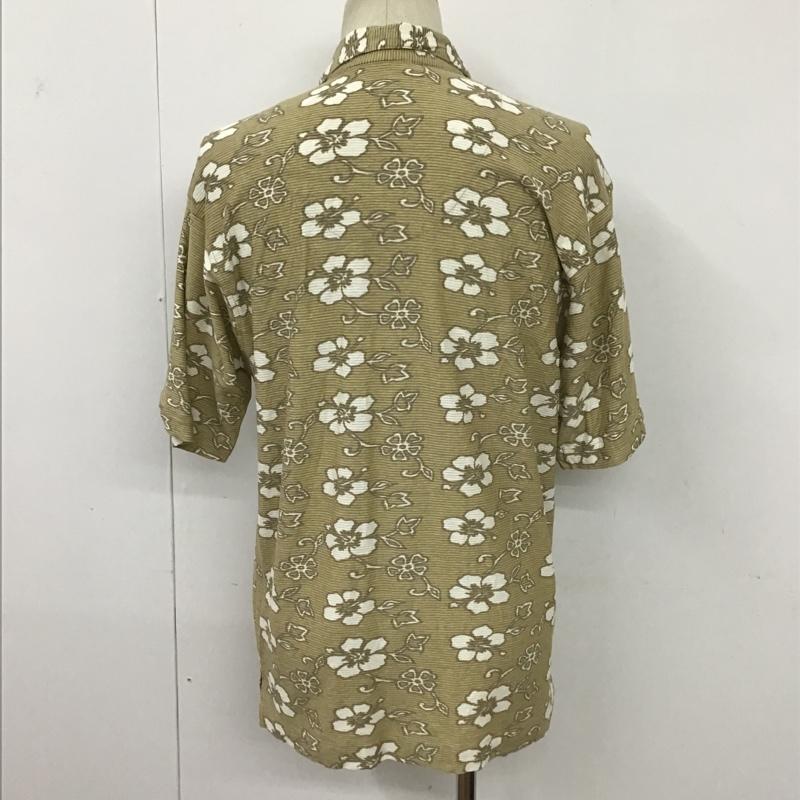 古着 USED シャツ、ブラウス 半袖 S 総柄 ベージュ / ベージュ / X 白 / ホワイト /  メンズ USED 古着 中古 10094300