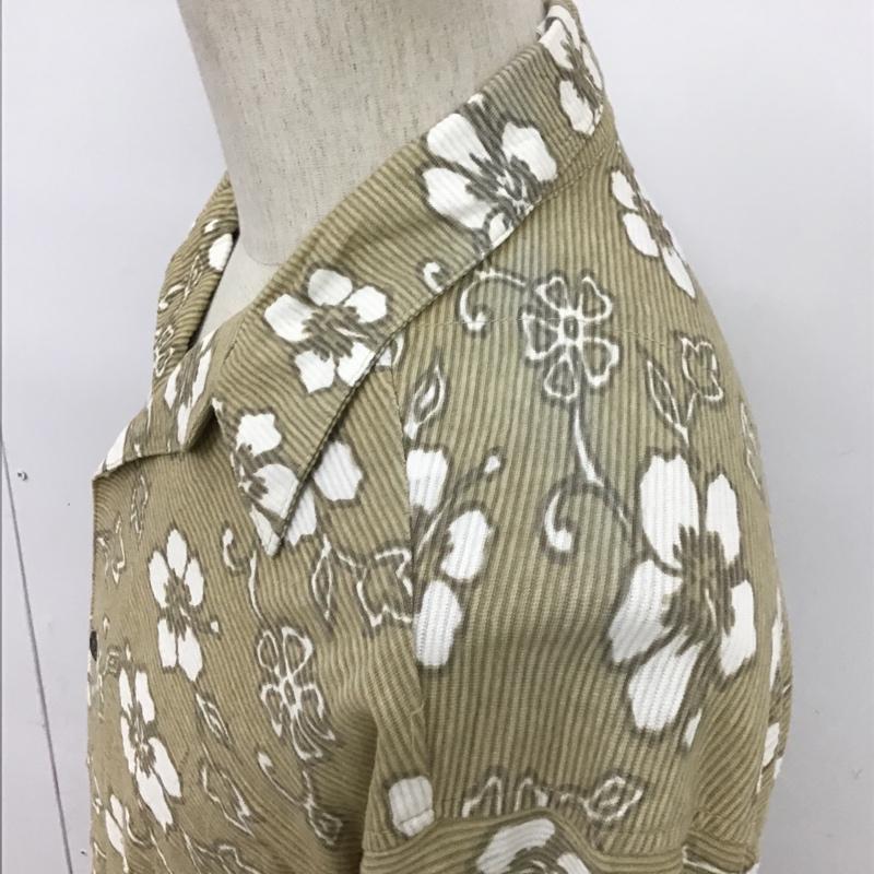 古着 USED シャツ、ブラウス 半袖 S 総柄 ベージュ / ベージュ / X 白 / ホワイト /  メンズ USED 古着 中古 10094300