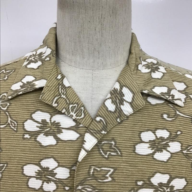 古着 USED シャツ、ブラウス 半袖 S 総柄 ベージュ / ベージュ / X 白 / ホワイト /  メンズ USED 古着 中古 10094300
