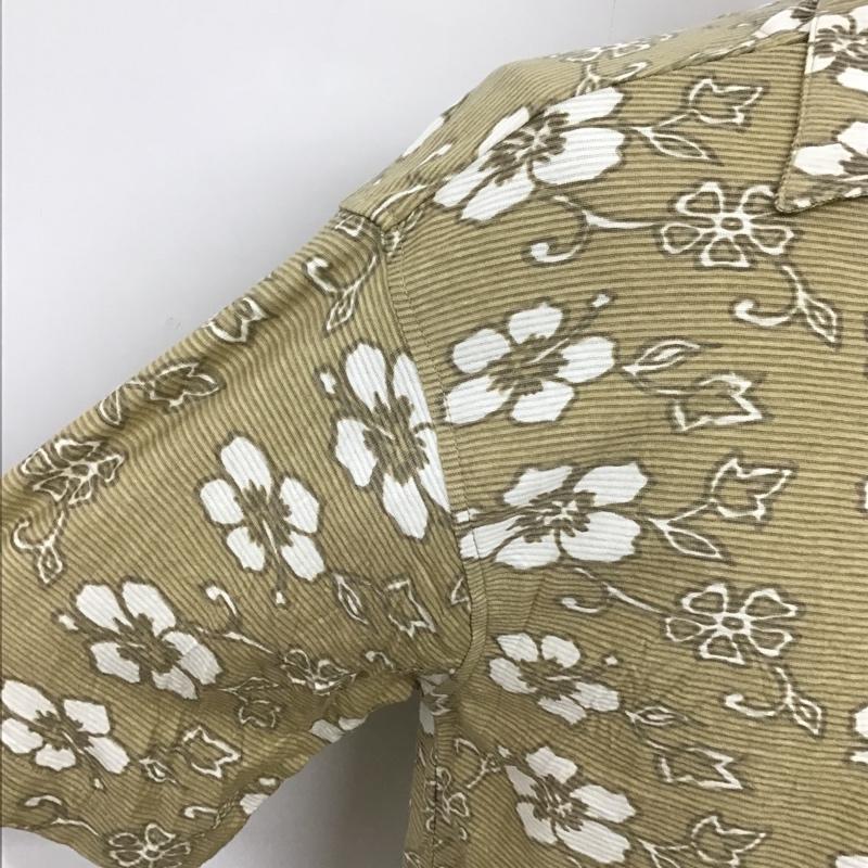 古着 USED シャツ、ブラウス 半袖 S 総柄 ベージュ / ベージュ / X 白 / ホワイト /  メンズ USED 古着 中古 10094300