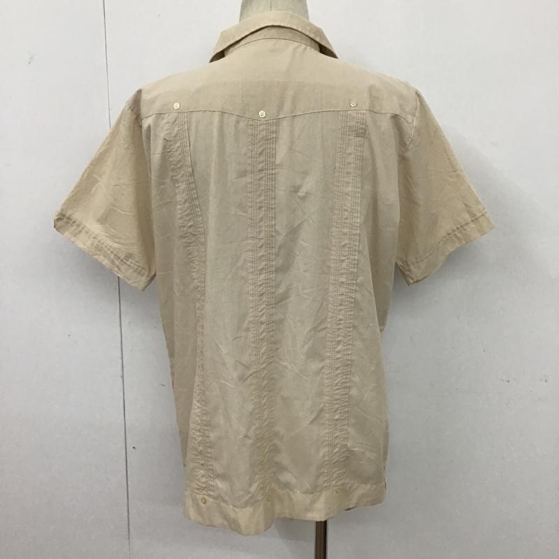古着 USED シャツ、ブラウス 半袖 オープンカラーシャツ 無地 ベージュ / ベージュ /  メンズ USED 古着 中古 10094345