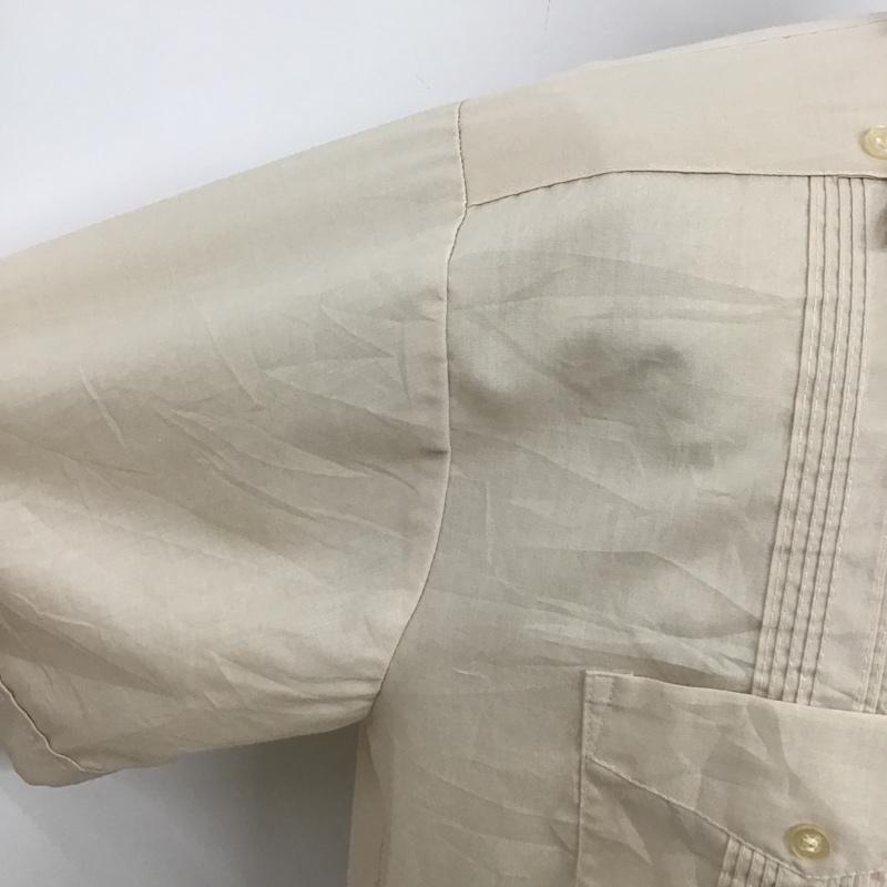 古着 USED シャツ、ブラウス 半袖 オープンカラーシャツ 無地 ベージュ / ベージュ /  メンズ USED 古着 中古 10094345