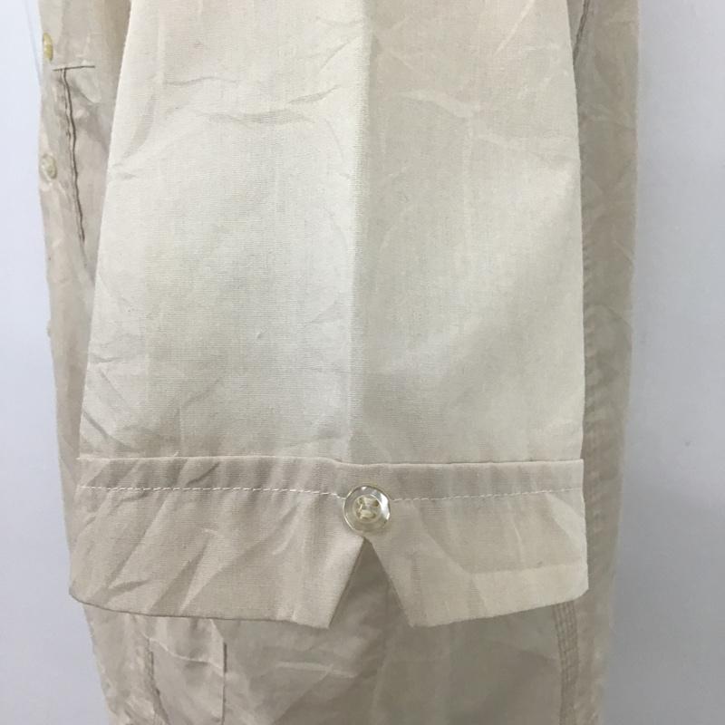 古着 USED シャツ、ブラウス 半袖 オープンカラーシャツ 無地 ベージュ / ベージュ /  メンズ USED 古着 中古 10094345