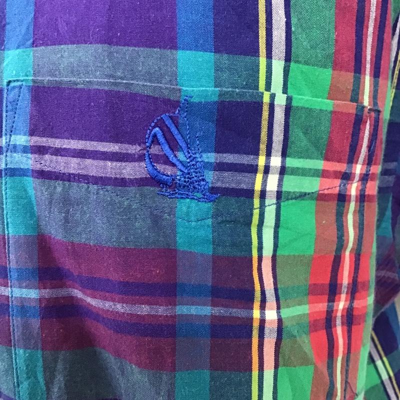 ノーティカ NAUTICA シャツ、ブラウス 半袖 ボタンダウン 胸ポケット チェック XL ワンポイント マルチカラー / マルチカラー /  メンズ USED 古着 中古 10094353