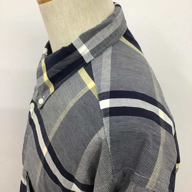 ノーティカ NAUTICA シャツ、ブラウス 半袖 ボタンダウン 胸ポケット L チェック 白 / ホワイト / X 紺 / ネイビー / X ベージュ / ベージュ /  メンズ USED 古着 中古 10094362