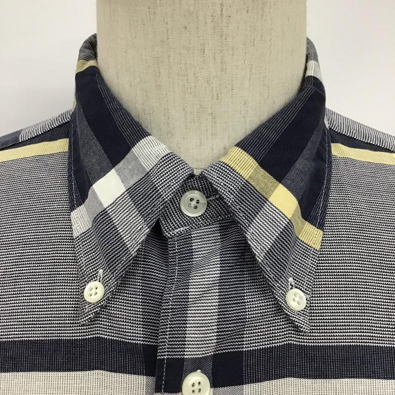 ノーティカ NAUTICA シャツ、ブラウス 半袖 ボタンダウン 胸ポケット L チェック 白 / ホワイト / X 紺 / ネイビー / X ベージュ / ベージュ /  メンズ USED 古着 中古 10094362