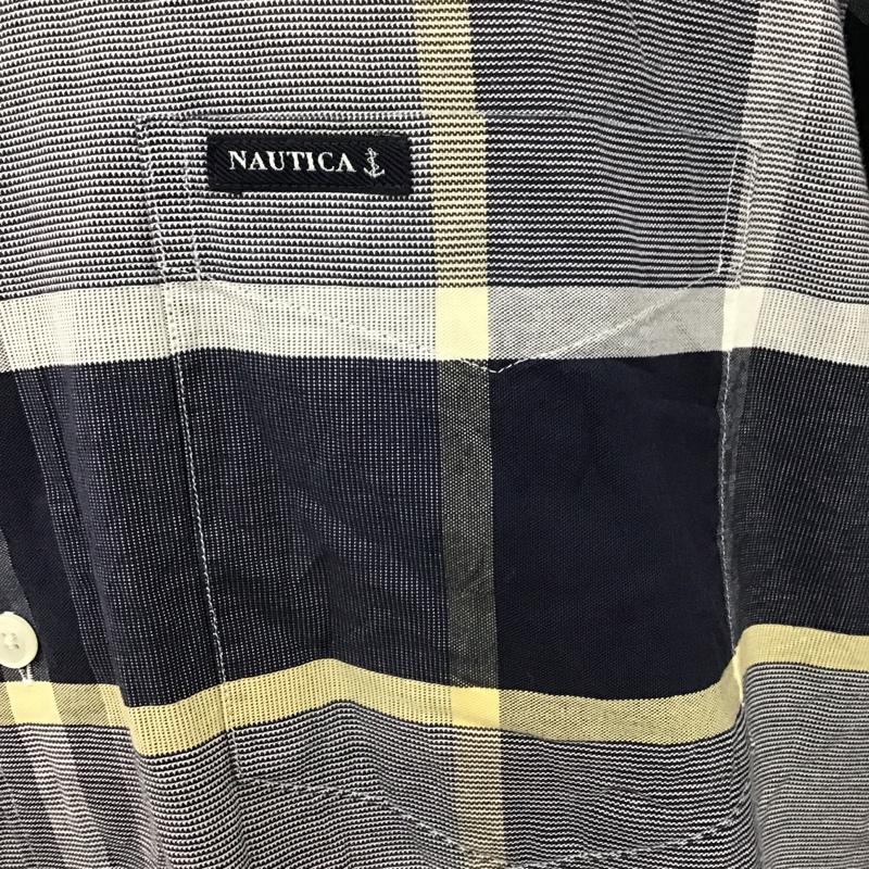 ノーティカ NAUTICA シャツ、ブラウス 半袖 ボタンダウン 胸ポケット L チェック 白 / ホワイト / X 紺 / ネイビー / X ベージュ / ベージュ /  メンズ USED 古着 中古 10094362