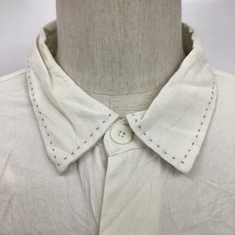 古着 USED シャツ、ブラウス 半袖 XL 刺繍 オフホワイト / オフホワイト /  メンズ USED 古着 中古 10094363
