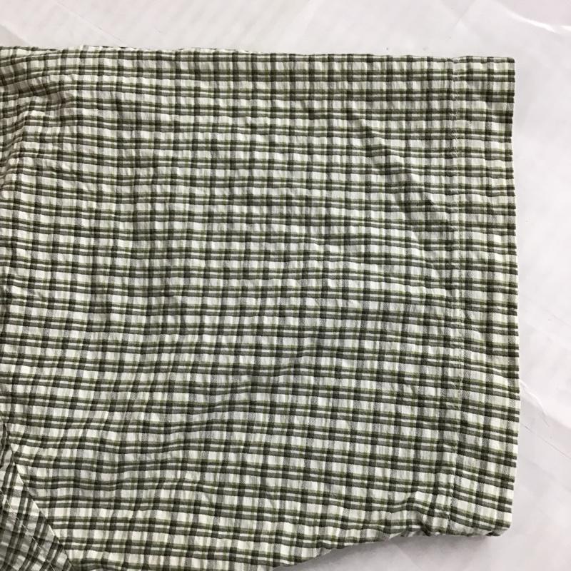 エディーバウアー Eddie Bauer シャツ、ブラウス 半袖 ボタンダウン 胸ポケット XXL チェック 白 / ホワイト / X カーキ / カーキ / X 薄緑 / ライトグリーン /  メンズ USED 古着 中古 10094367