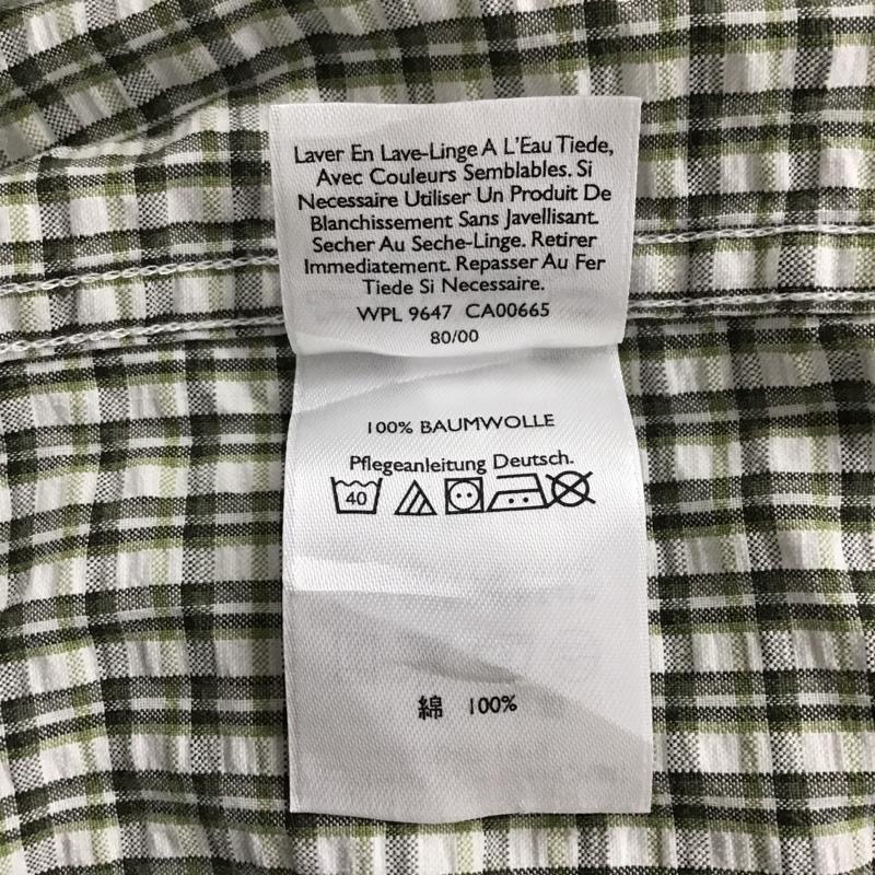 エディーバウアー Eddie Bauer シャツ、ブラウス 半袖 ボタンダウン 胸ポケット XXL チェック 白 / ホワイト / X カーキ / カーキ / X 薄緑 / ライトグリーン /  メンズ USED 古着 中古 10094367