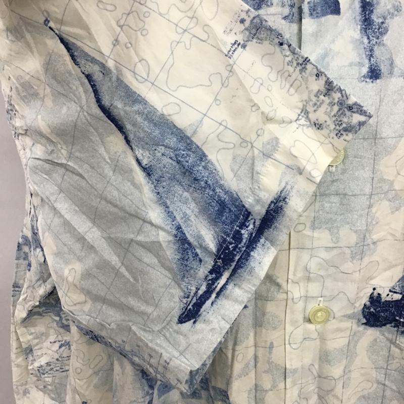 ノーティカ NAUTICA シャツ、ブラウス 半袖 XL 総柄 白 / ホワイト / X 水色 / ライトブルー /  メンズ USED 古着 中古 10094369