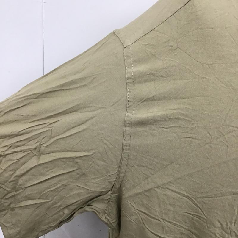 古着 USED シャツ、ブラウス 半袖 オープンカラー XL プリント ベージュ / ベージュ /  メンズ USED 古着 中古 10094372