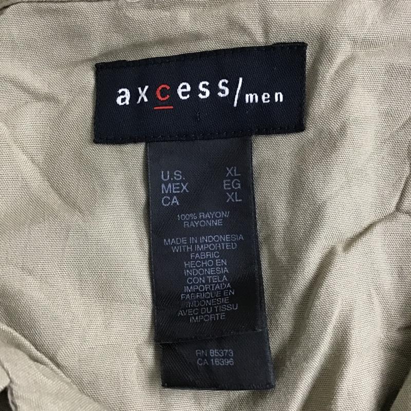 古着 USED シャツ、ブラウス 半袖 オープンカラー XL プリント ベージュ / ベージュ /  メンズ USED 古着 中古 10094372