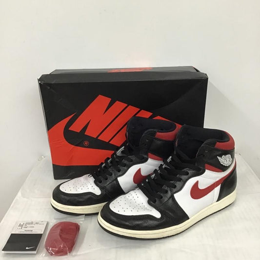 ナイキ NIKE スニーカー スニーカー 555088-061 AIR JORDAN 1 RETRO HIGH OG 28.5cm 箱有 28.5cm ロゴ、文字 白 / ホワイト / X 黒 / ブラック / X 赤 / レッド /  メンズ USED 古着 中古 10094405