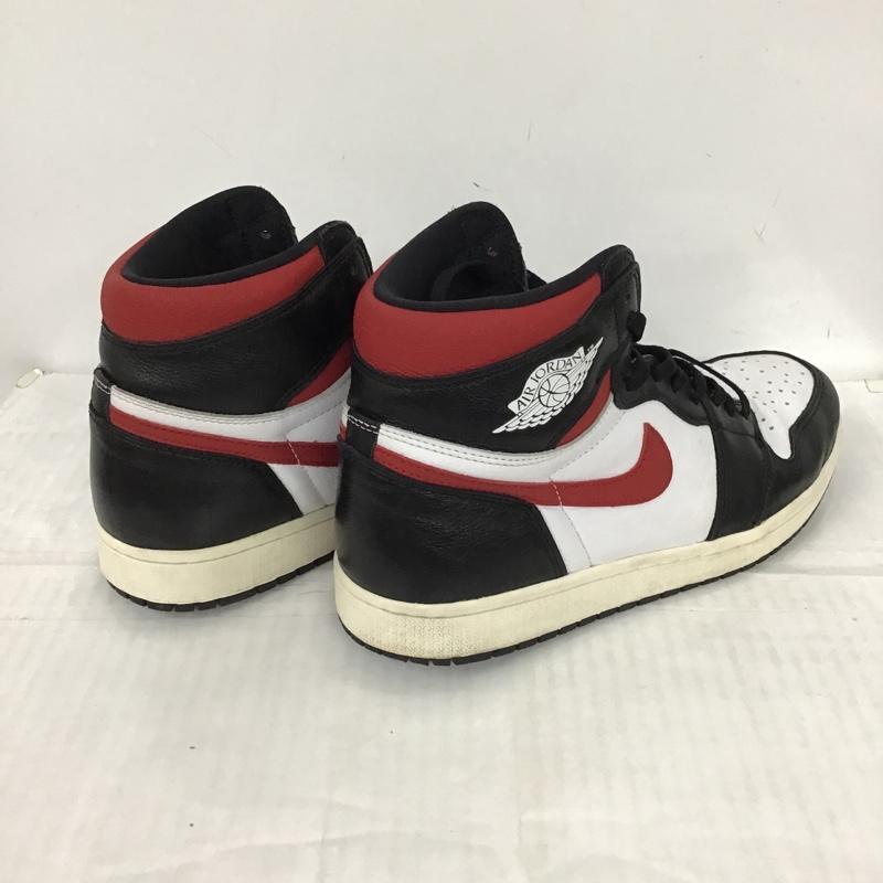 ナイキ NIKE スニーカー スニーカー 555088-061 AIR JORDAN 1 RETRO HIGH OG 28.5cm 箱有 28.5cm ロゴ、文字 白 / ホワイト / X 黒 / ブラック / X 赤 / レッド /  メンズ USED 古着 中古 10094405