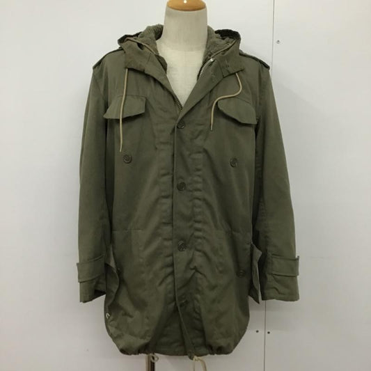 古着 USED ジャケット、上着 ジャンパー、ブルゾン ミリタリージャケット フード付きコート ロングコート アウター 48 無地 カーキ / カーキ /  メンズ USED 古着 中古 10094428