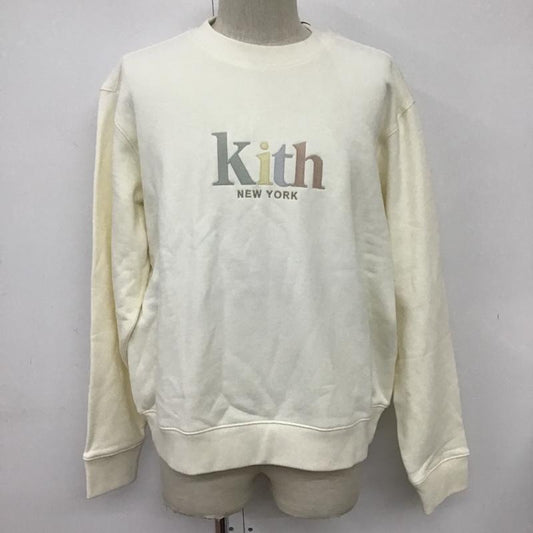 キス KITH トレーナー 長袖 23-070-061-0005-1-0 スウェット 裏起毛 タグ付き L ロゴ、文字 アイボリー / アイボリー /  メンズ USED 古着 中古 10094450