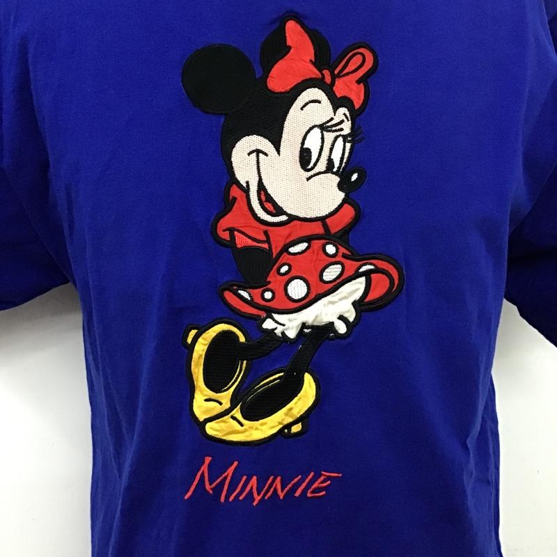古着 USED Tシャツ 半袖 クルーネック ミニーマウス M キャラクター 青 / ブルー /  メンズ USED 古着 中古 10094457