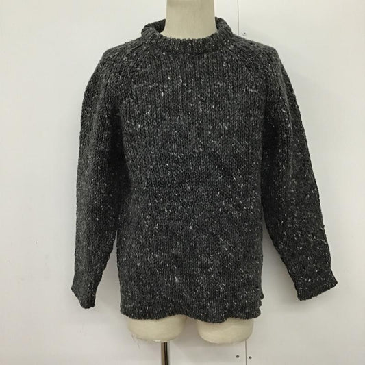 古着 USED ニット、セーター 長袖 ラグランスリーブ ウール M 無地 ダークグレー / ダークグレー /  メンズ USED 古着 中古 10094497
