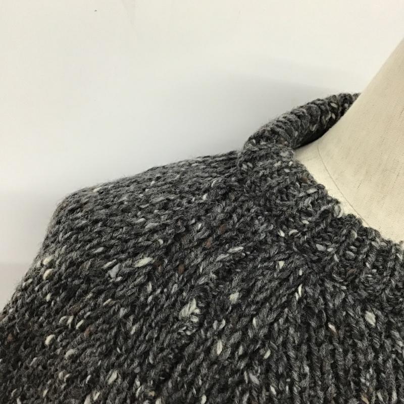 古着 USED ニット、セーター 長袖 ラグランスリーブ ウール M 無地 ダークグレー / ダークグレー /  メンズ USED 古着 中古 10094497