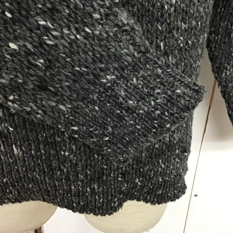 古着 USED ニット、セーター 長袖 ラグランスリーブ ウール M 無地 ダークグレー / ダークグレー /  メンズ USED 古着 中古 10094497