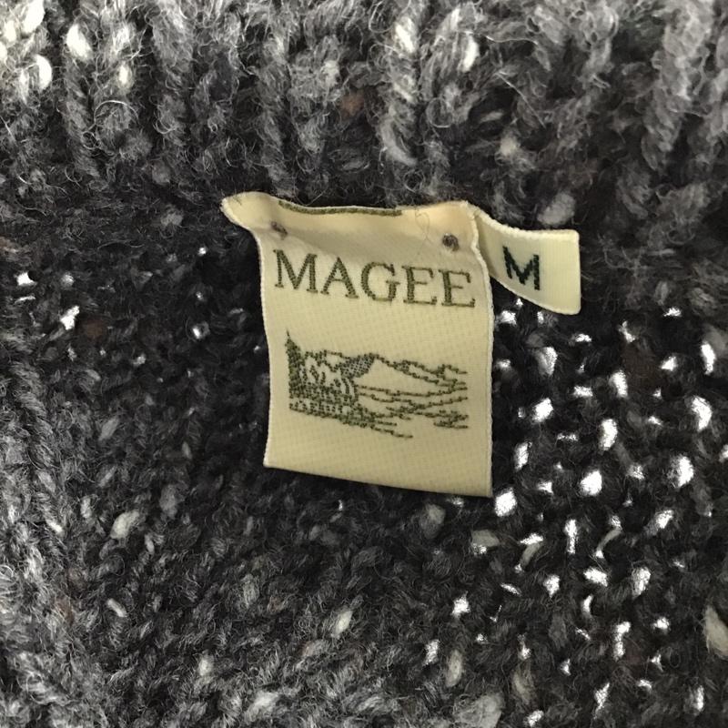 古着 USED ニット、セーター 長袖 ラグランスリーブ ウール M 無地 ダークグレー / ダークグレー /  メンズ USED 古着 中古 10094497