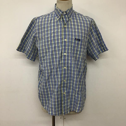 チャップス CHAPS シャツ、ブラウス 半袖 ボタンダウン ロゴ M チェック 白 / ホワイト / X 青 / ブルー / X 黄 / イエロー / X 水色 / ライトブルー /  メンズ USED 古着 中古 10094511
