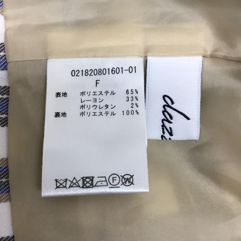 ダズリン dazzlin スカート ひざ丈スカート 021820801601-01 タイトスカート FREE チェック 白 / ホワイト / X ベージュ / ベージュ / X 青 / ブルー / X ダークグレー / ダークグレー /  レディース USED 古着 中古 10094530