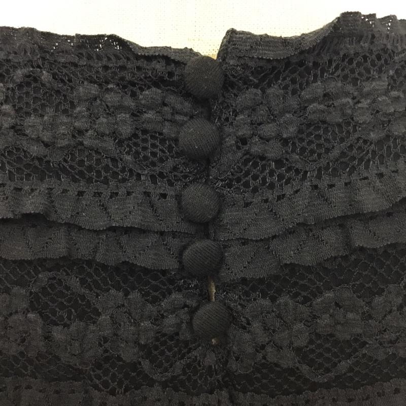 ダズリン dazzlin カットソー 半袖 021750400701-01 レース バックボタン FREE レース柄 黒 / ブラック /  レディース USED 古着 中古 10094532