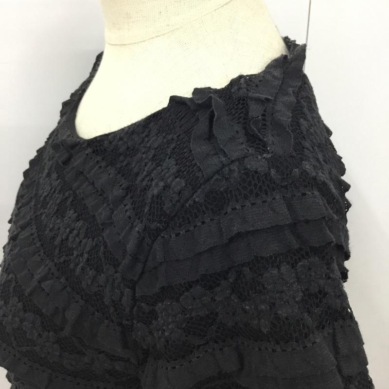 ダズリン dazzlin カットソー 半袖 021750400701-01 レース バックボタン FREE レース柄 黒 / ブラック /  レディース USED 古着 中古 10094532