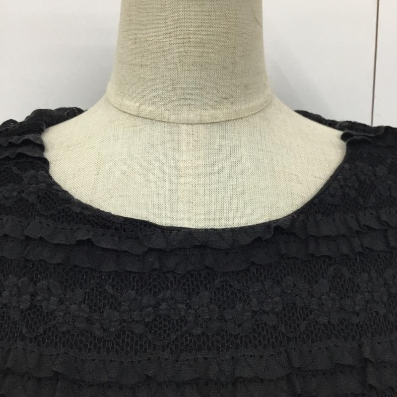 ダズリン dazzlin カットソー 半袖 021750400701-01 レース バックボタン FREE レース柄 黒 / ブラック /  レディース USED 古着 中古 10094532