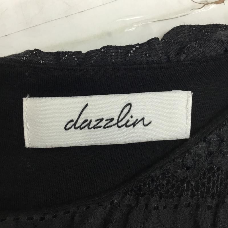 ダズリン dazzlin カットソー 半袖 021750400701-01 レース バックボタン FREE レース柄 黒 / ブラック /  レディース USED 古着 中古 10094532