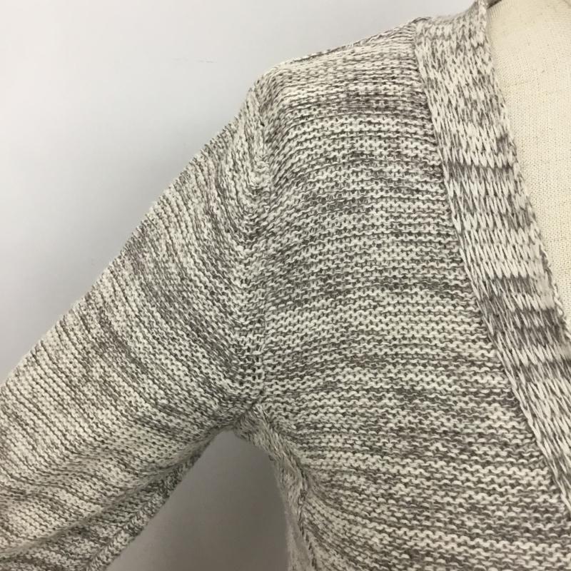 ザラニット ZARA KNIT カーディガン 長袖 6873 004 809 Vネック L 無地 灰 / グレー /  レディース USED 古着 中古 10094538