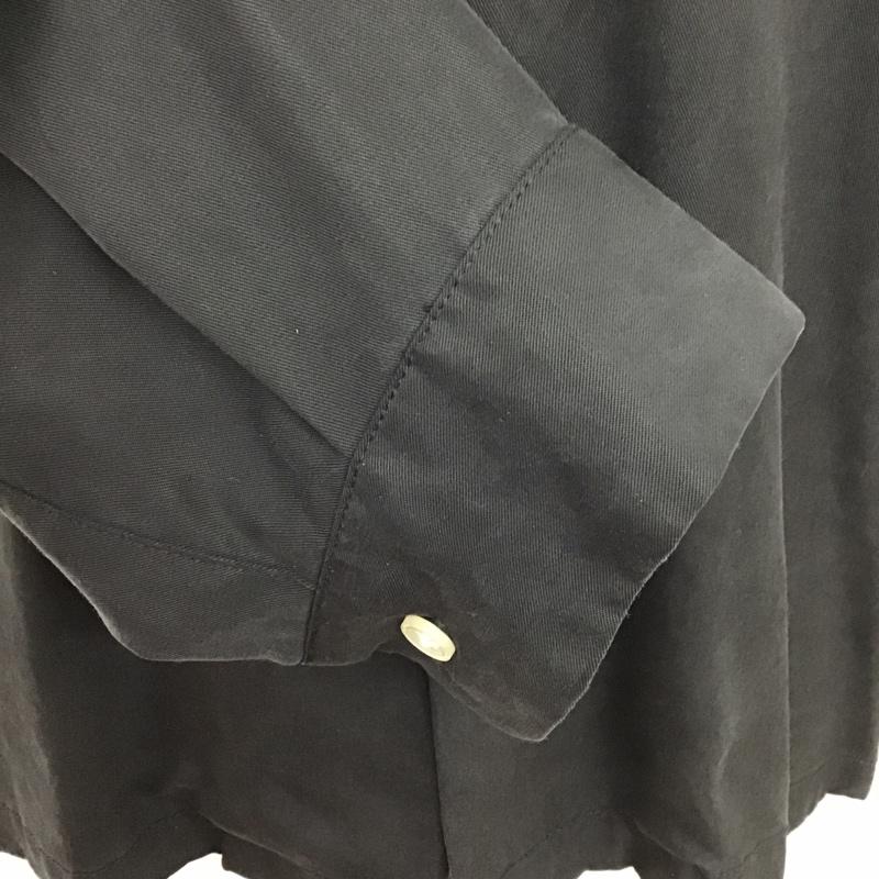 アイテムズ アーバンリサーチ ITEMS URBAN RESEARCH シャツ、ブラウス 長袖 WH84-13Y016 オープンカラー 38 無地 黒 / ブラック /  メンズ USED 古着 中古 10094552