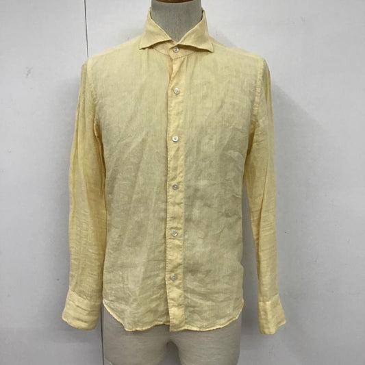 ナノユニバース nano・universe シャツ、ブラウス 長袖 NUC41SH0025CI リネン S 無地 黄 / イエロー /  メンズ USED 古着 中古 10094555