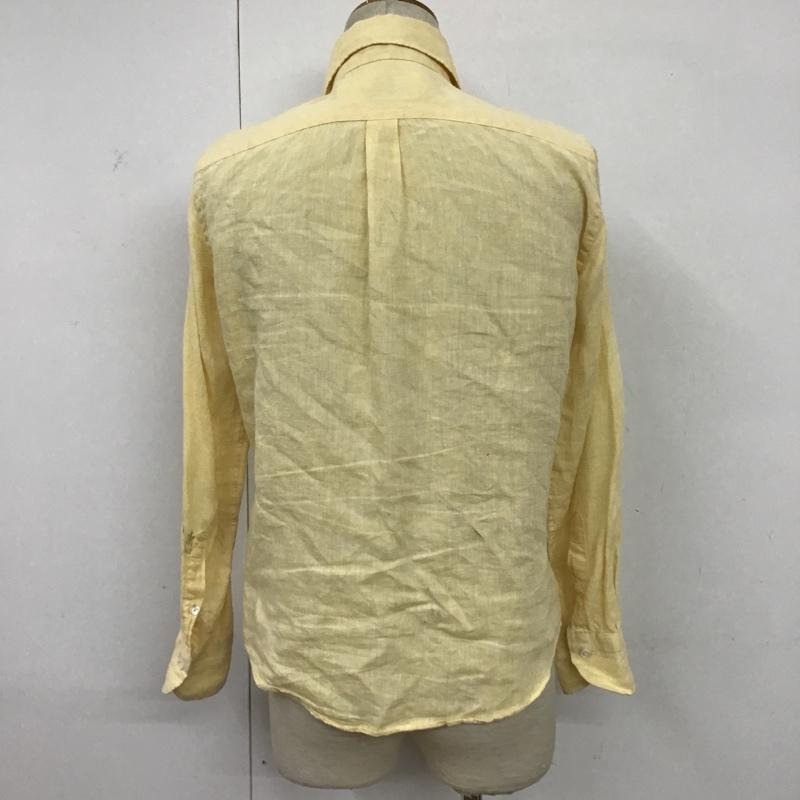 ナノユニバース nano・universe シャツ、ブラウス 長袖 NUC41SH0025CI リネン S 無地 黄 / イエロー /  メンズ USED 古着 中古 10094555