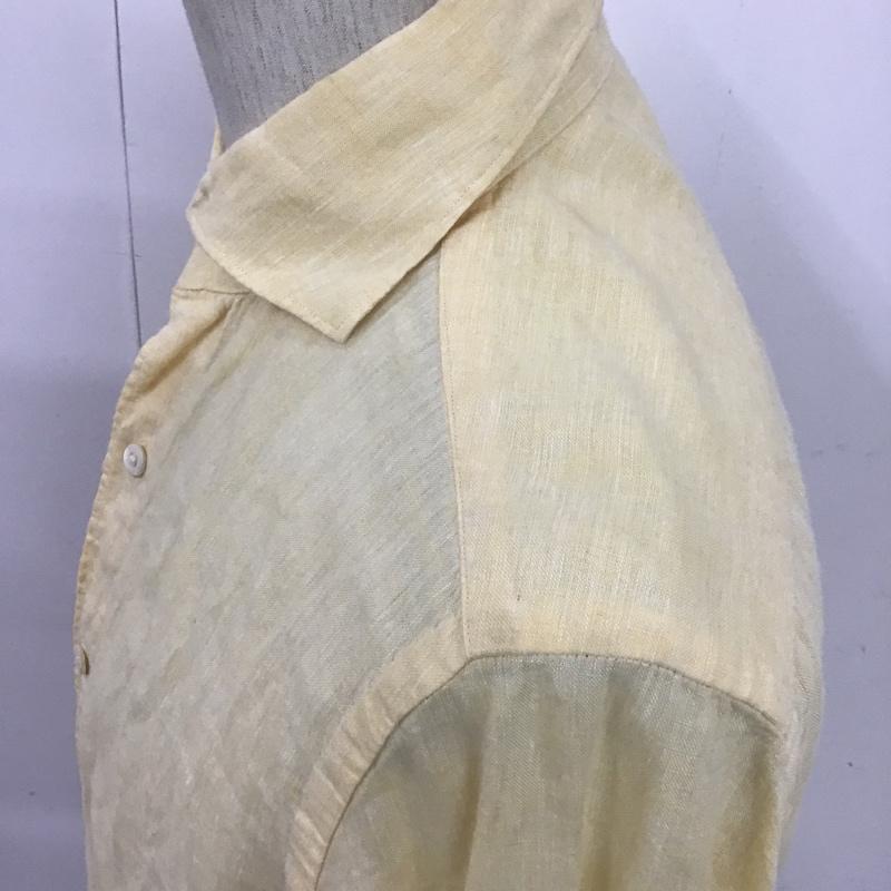 ナノユニバース nano・universe シャツ、ブラウス 長袖 NUC41SH0025CI リネン S 無地 黄 / イエロー /  メンズ USED 古着 中古 10094555