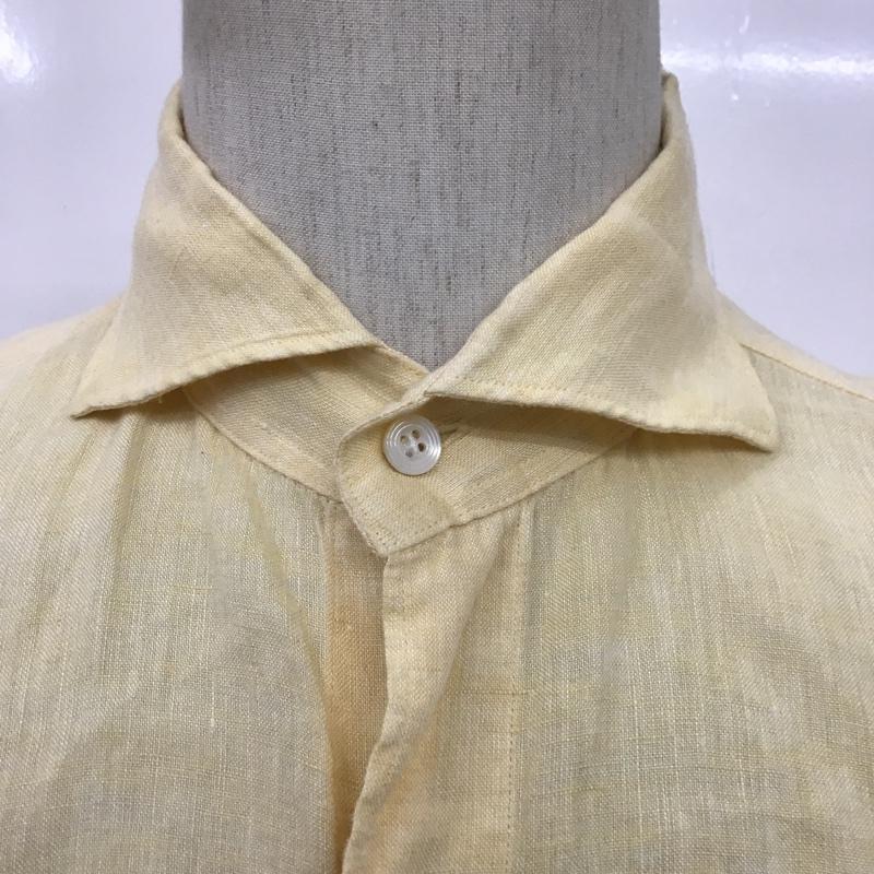 ナノユニバース nano・universe シャツ、ブラウス 長袖 NUC41SH0025CI リネン S 無地 黄 / イエロー /  メンズ USED 古着 中古 10094555