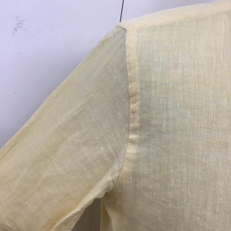 ナノユニバース nano・universe シャツ、ブラウス 長袖 NUC41SH0025CI リネン S 無地 黄 / イエロー /  メンズ USED 古着 中古 10094555