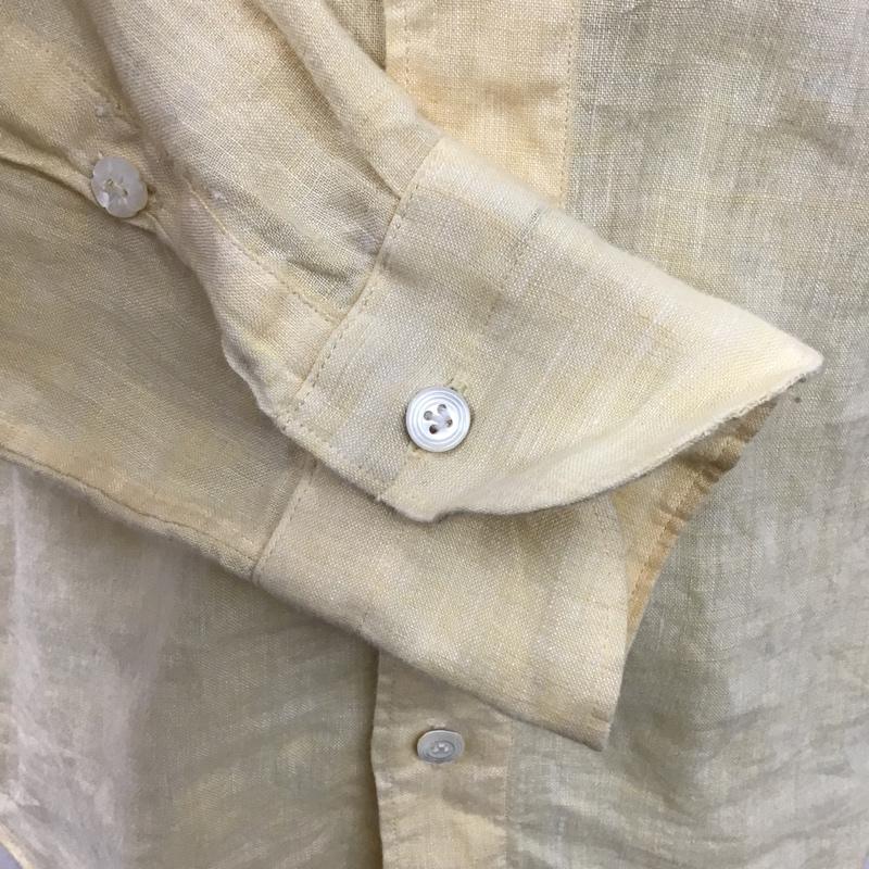 ナノユニバース nano・universe シャツ、ブラウス 長袖 NUC41SH0025CI リネン S 無地 黄 / イエロー /  メンズ USED 古着 中古 10094555