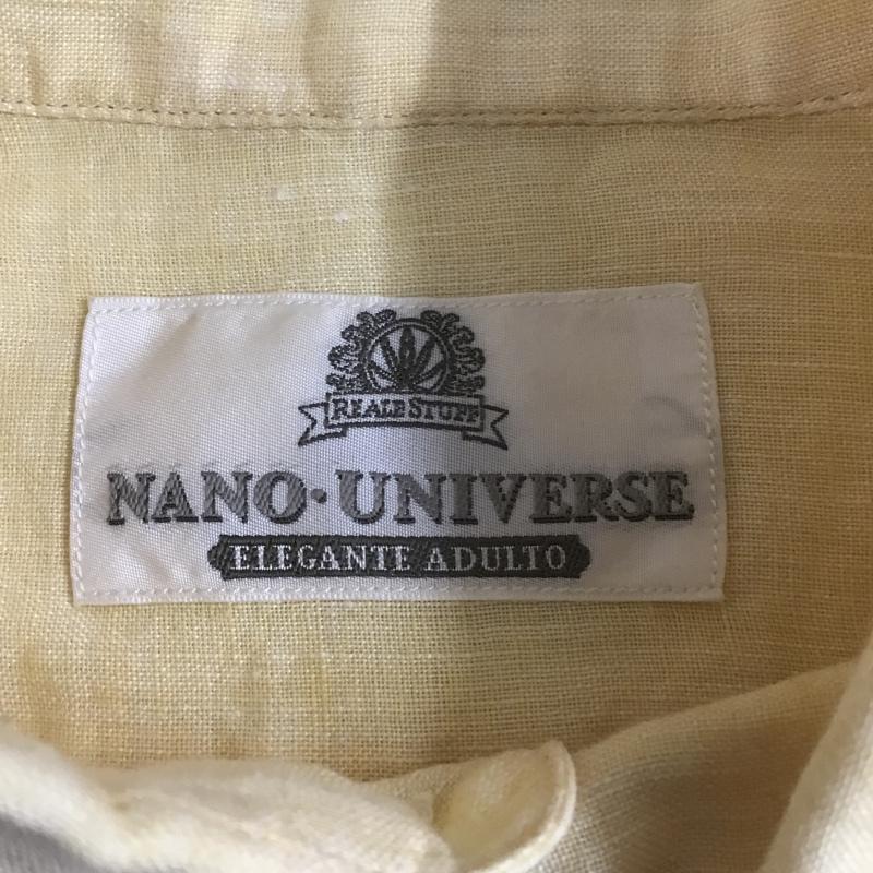 ナノユニバース nano・universe シャツ、ブラウス 長袖 NUC41SH0025CI リネン S 無地 黄 / イエロー /  メンズ USED 古着 中古 10094555
