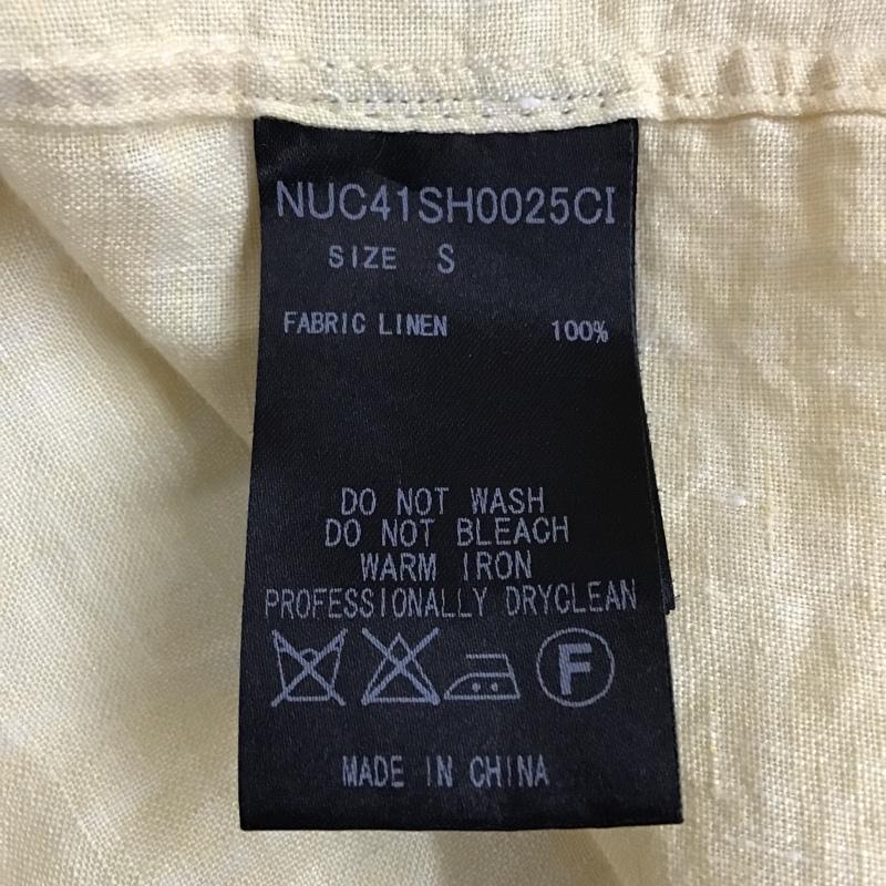 ナノユニバース nano・universe シャツ、ブラウス 長袖 NUC41SH0025CI リネン S 無地 黄 / イエロー /  メンズ USED 古着 中古 10094555