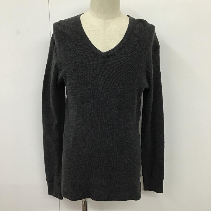 ビームス ハート BEAMS HEART Tシャツ 長袖 42-14-0045-152 Vネック L 無地 チャコールグレー / チャコールグレー /  メンズ USED 古着 中古 10094565